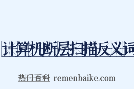 计算机断层扫描反义词是什么意思的图片